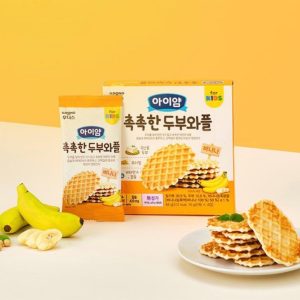 Bánh quế Waffle đậu hũ non ILDONG vị chuối cho bé ăn dặm từ 12 tháng