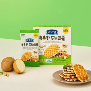 Bánh quế Waffle đậu hũ non ILDONG vị khoai tây cho bé ăn dặm từ 12 tháng