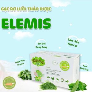 Gạc rơ lưỡi thảo dược Elemis làm sạch bảo vệ bé khỏi nấm lưỡi, tưa lưỡi dùng cho bé từ 0m+ 40 gói